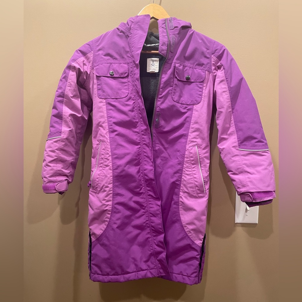 Land’s End girls purple Squall parka